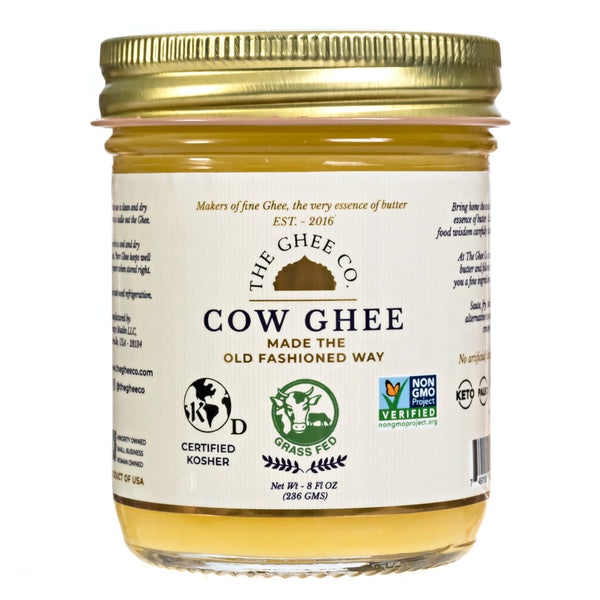 The Ghee Co. - 8 oz, Grass fed Ghee, Kosher and Halal Certified
